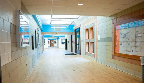 Hallways of an Adelbrook facility